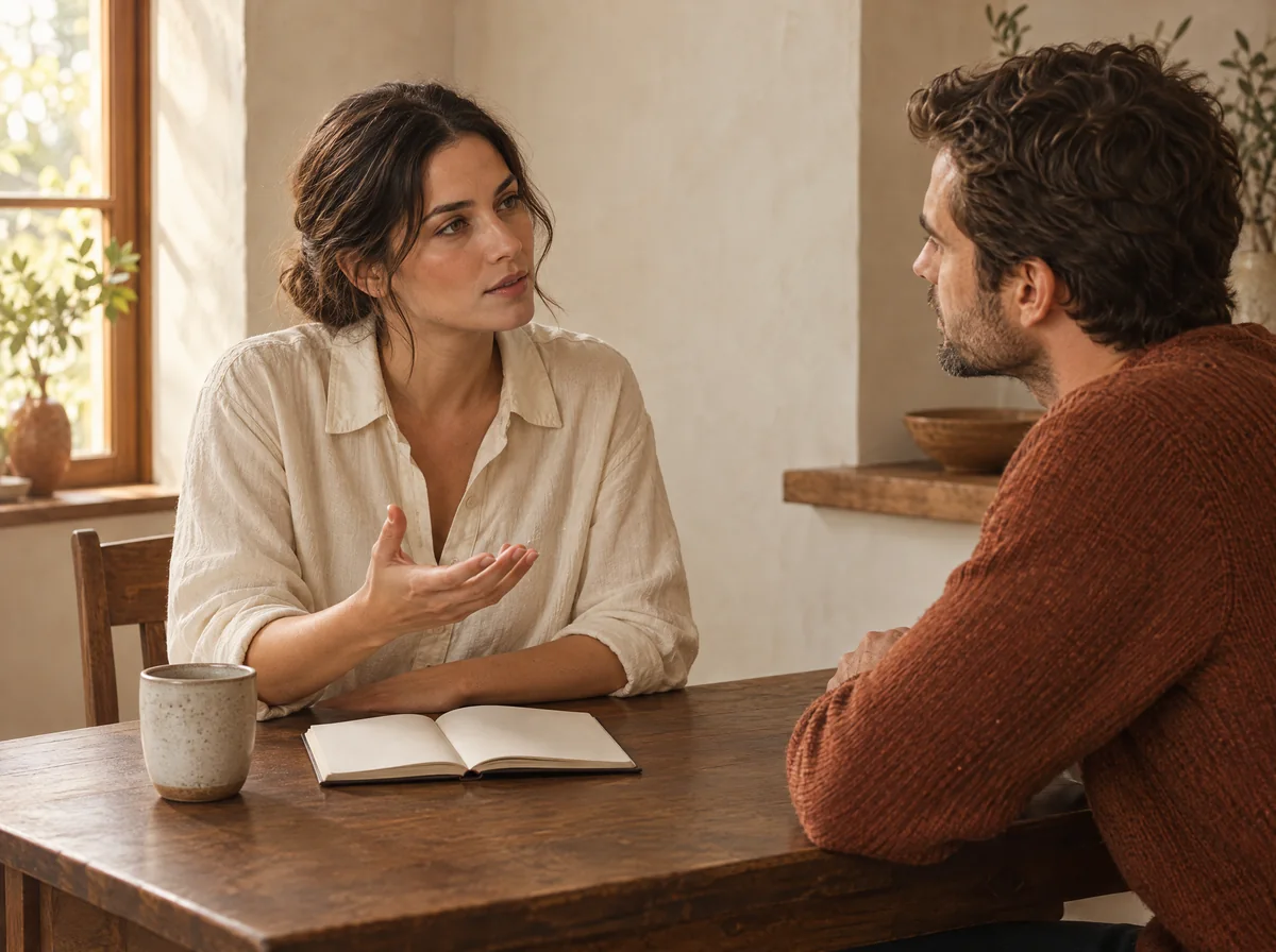 Illustrative couple sharing a moment — raising a concern