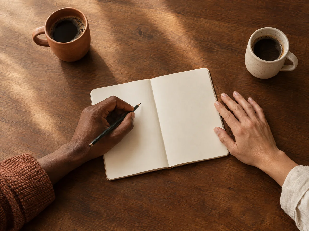 Illustrative couple sharing a moment — agreements & follow-through